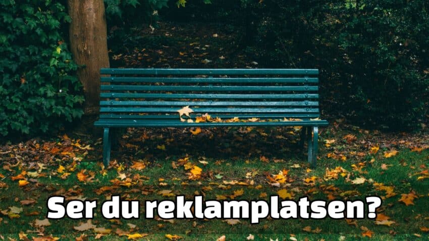 Parkbänkar som reklamyta